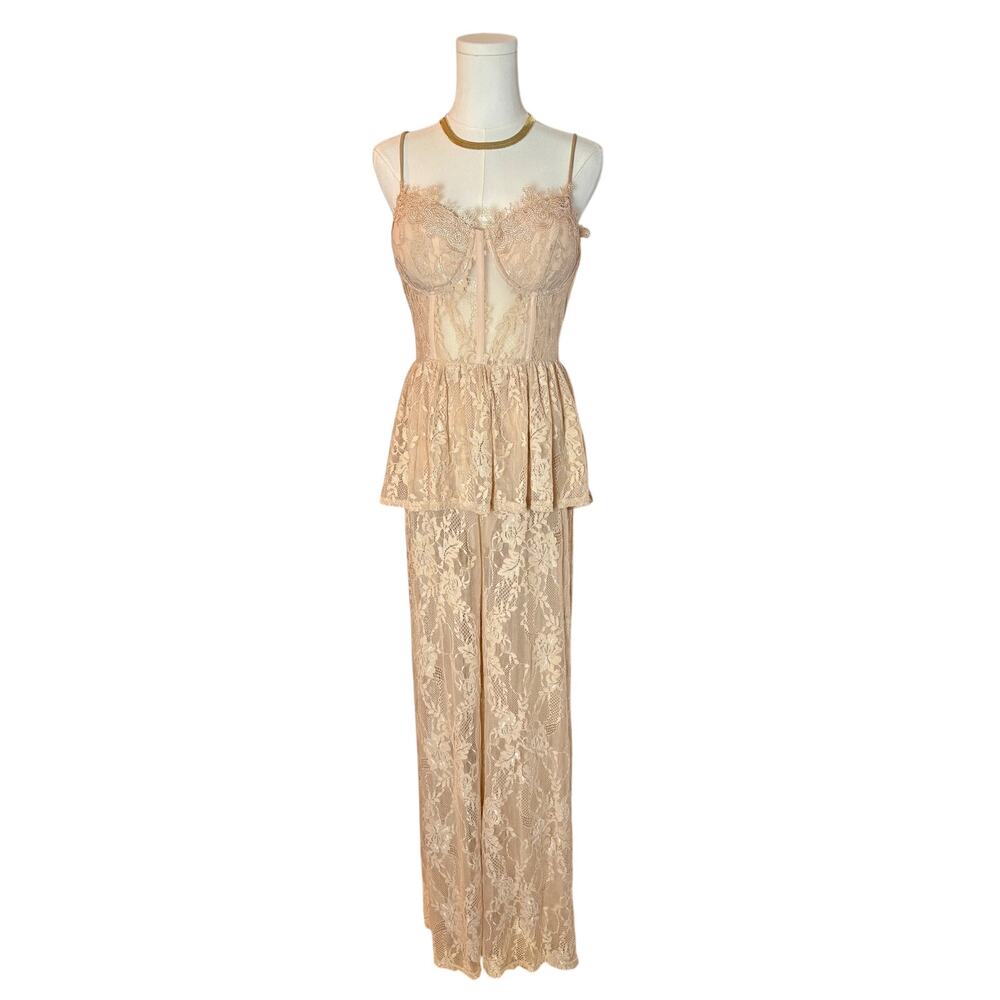 Blithe LA Tan Corset Style Jumpsuit - New with Tags - Large